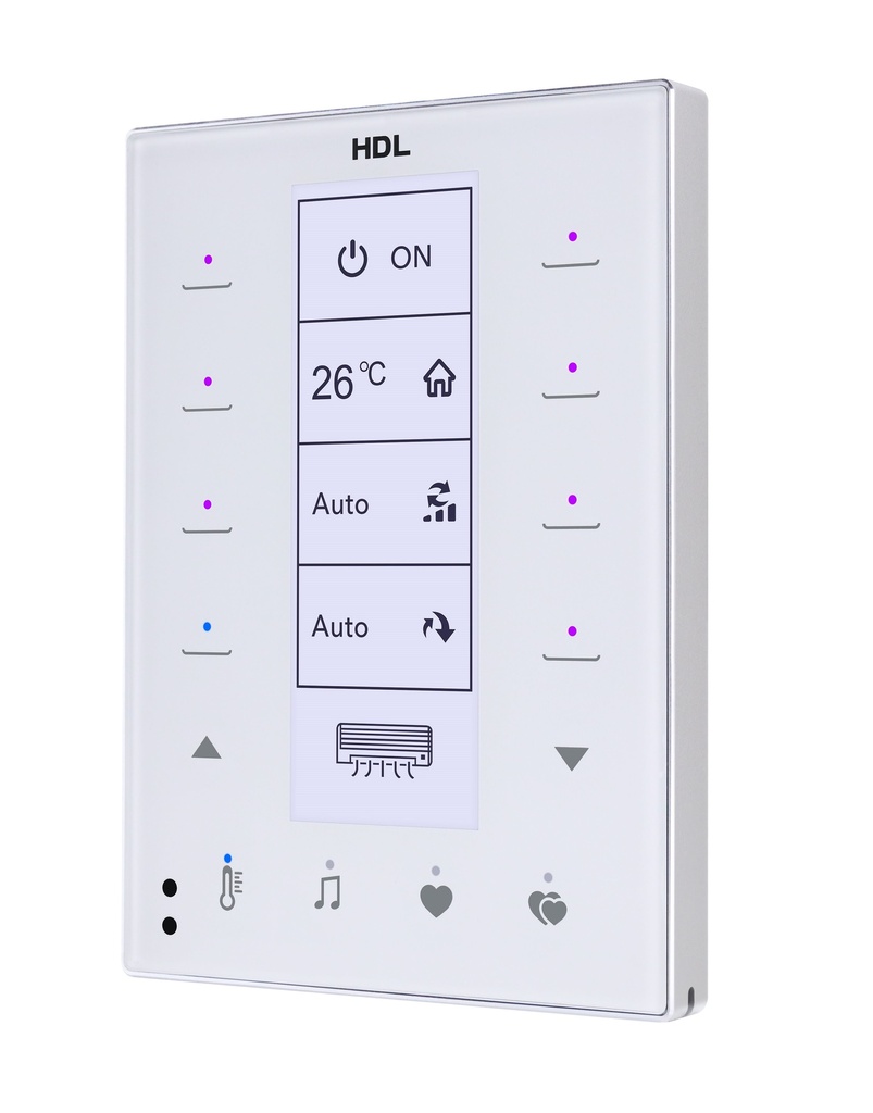 HDL DLP US Touch Panel 8 Buttons White
