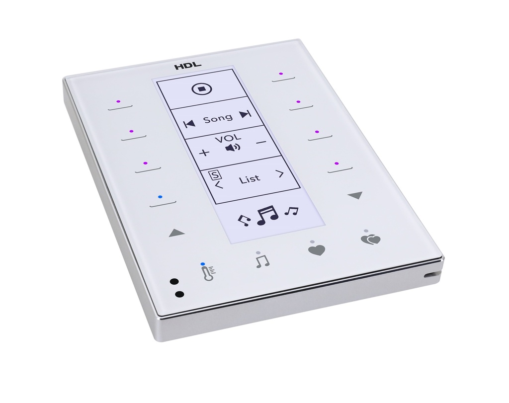 HDL DLP US Touch Panel 8 Buttons White