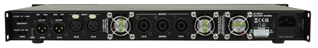 Citronic D1000 Class-D Power Amplifier 2x500W @4ohm 172.110UK