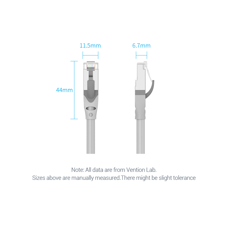 Vention NETWORK Cable CAT6A SFTP 20.0m Grey IBHHQ