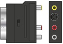 AV:Link Scart to 3RCA Adaptor with Switch 122.410UK