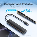 Vention IT HUB USB-C 3.2 4xA + PD100W USB-C Port CKCBB