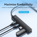 Vention IT HUB USB-C 3.2 4xA + PD100W USB-C Port CKCBB