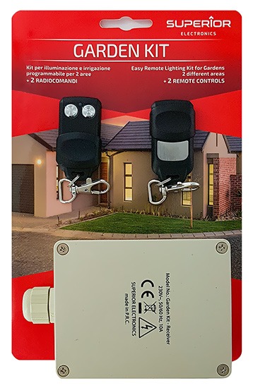 Superior RF KIT Garden 433MHz Receiver + 2 R/C 220V