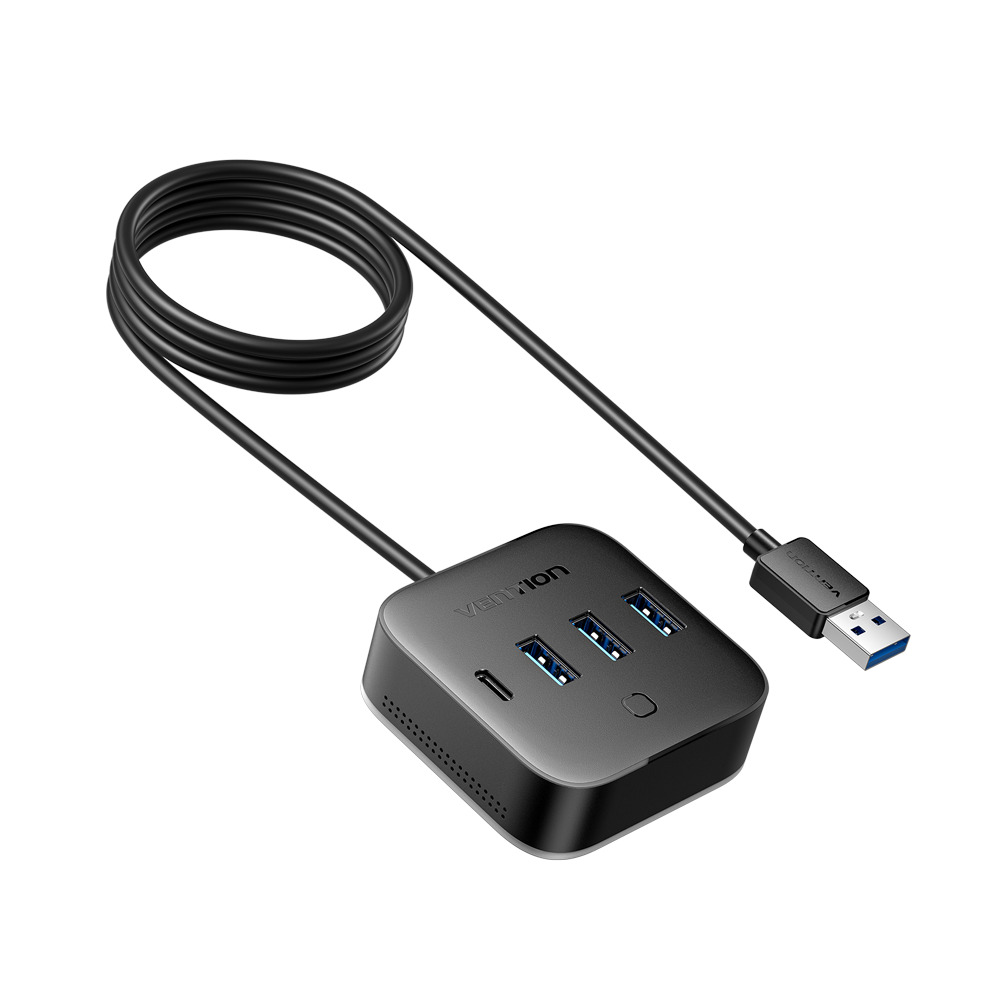 Vention IT HUB USB-A 3.0 3xA 1xC Desktop 0.5m Black CHZBD