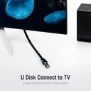 Vention IT Cable USB-A 3.0 M-F Extension Flat 2.0m Black VAS-A13-B200