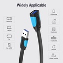 Vention IT Cable USB-A 3.0 M-F Extension Flat 1.5m Black VAS-A13-B150
