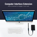 Vention IT Cable USB-A 3.0 M-F Extension Flat 1.0m Black VAS-A13-B100