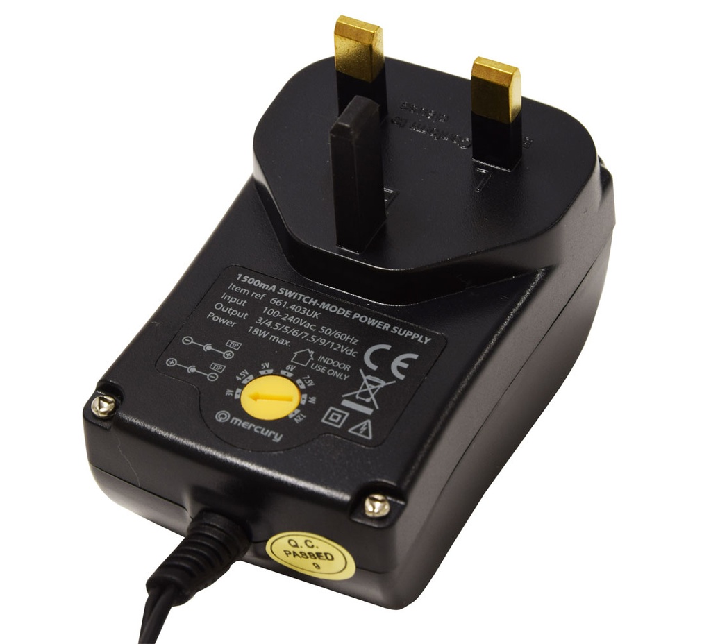 Mercury Switch-Mode Power Supply 1500mA 661.403UK