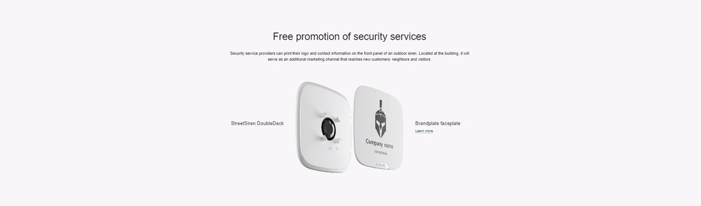 AJAX Wireless Outdoor StreetSiren DoubleDeck White