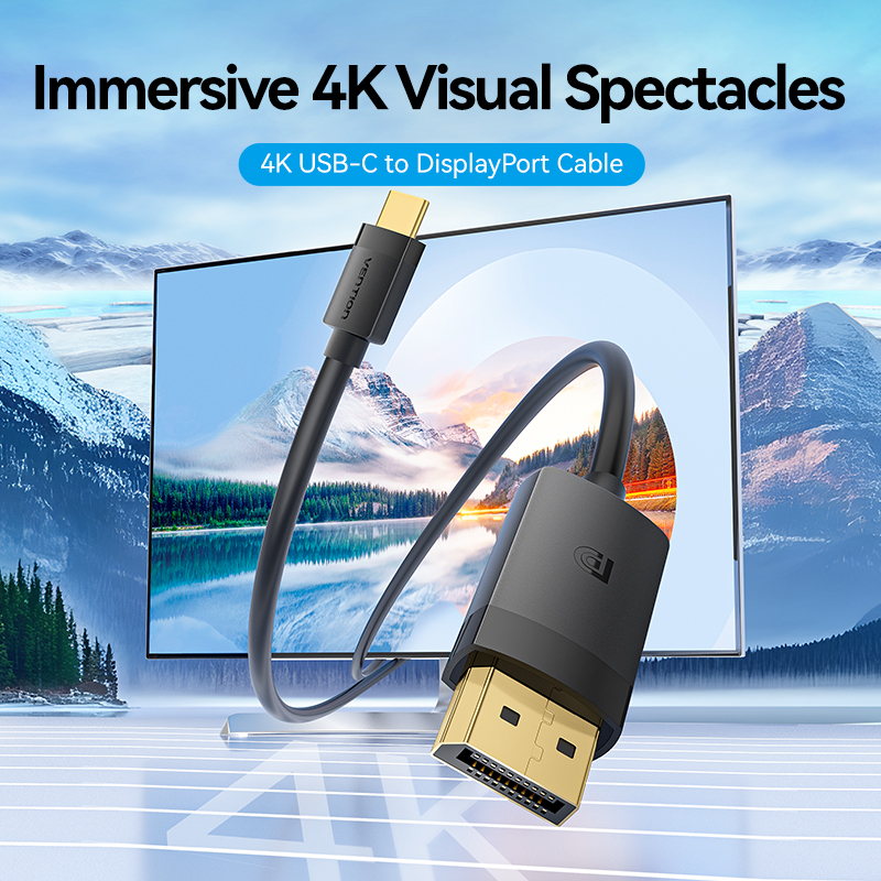 Vention Converter USB-C to DisplayPort Cable 4K60Hz 2.0m CRJBH