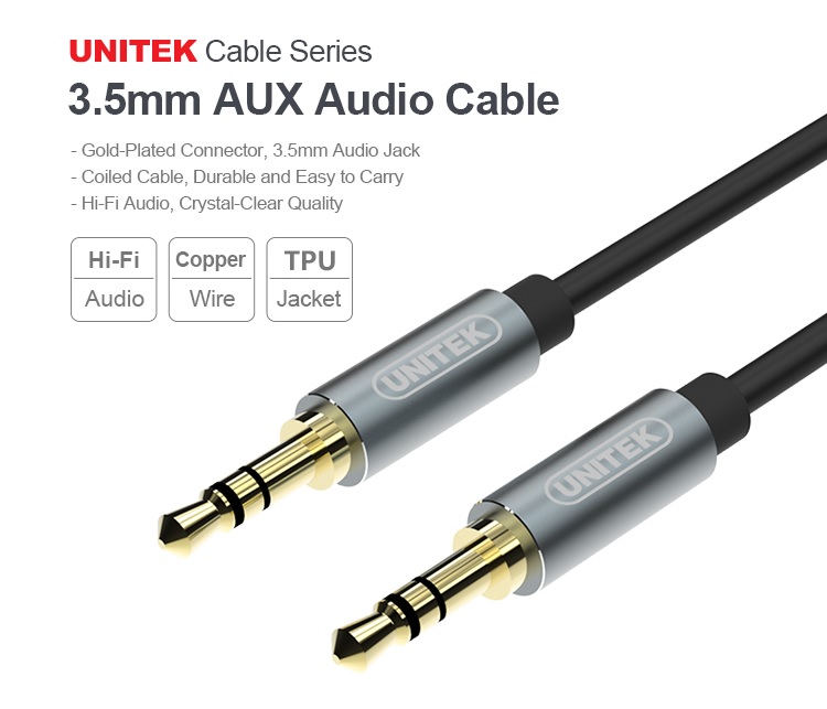 Unitek Y-C926ABK 3.5mm to 3.5mm Audio Cable 1.0m