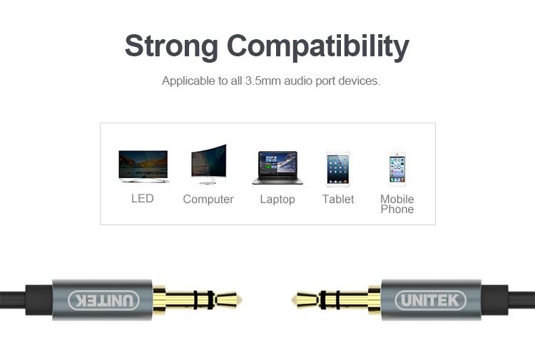 Unitek Y-C926ABK 3.5mm to 3.5mm Audio Cable 1.0m