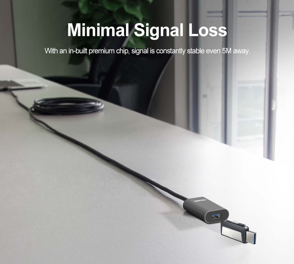 Unitek U304A USB3.1 USB-C Male to USB-A Female Active Extension Cable 5m