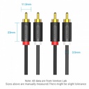 Vention AUDIO 2RCA to 2RCA M-M Cable 2.0m BCMBH