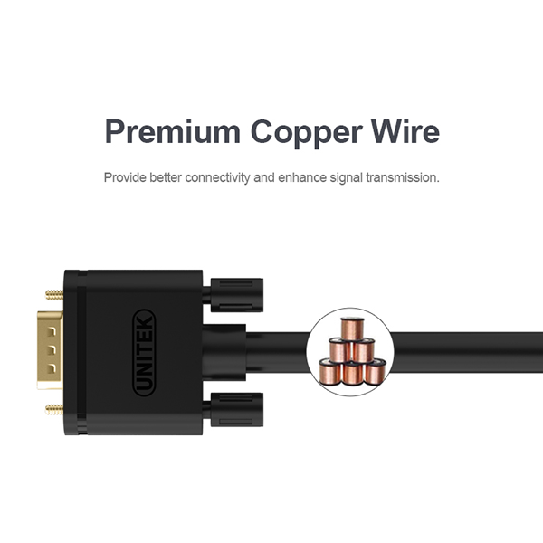 Unitek Y-C503G VGA to VGA Cable 1.5m