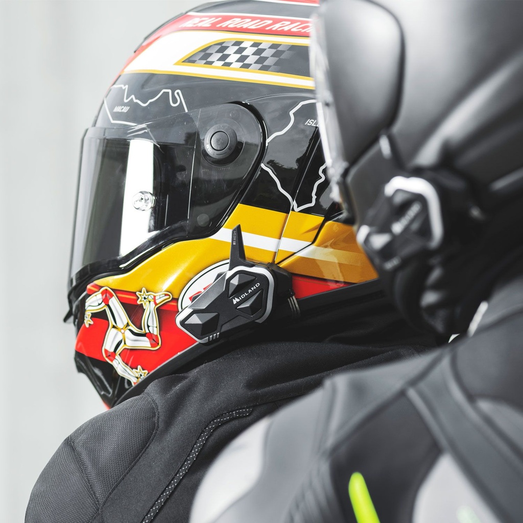 Midland Moto Intercom R1 Mesh Hybrid BT & Mesh Helmet Headset (twin)