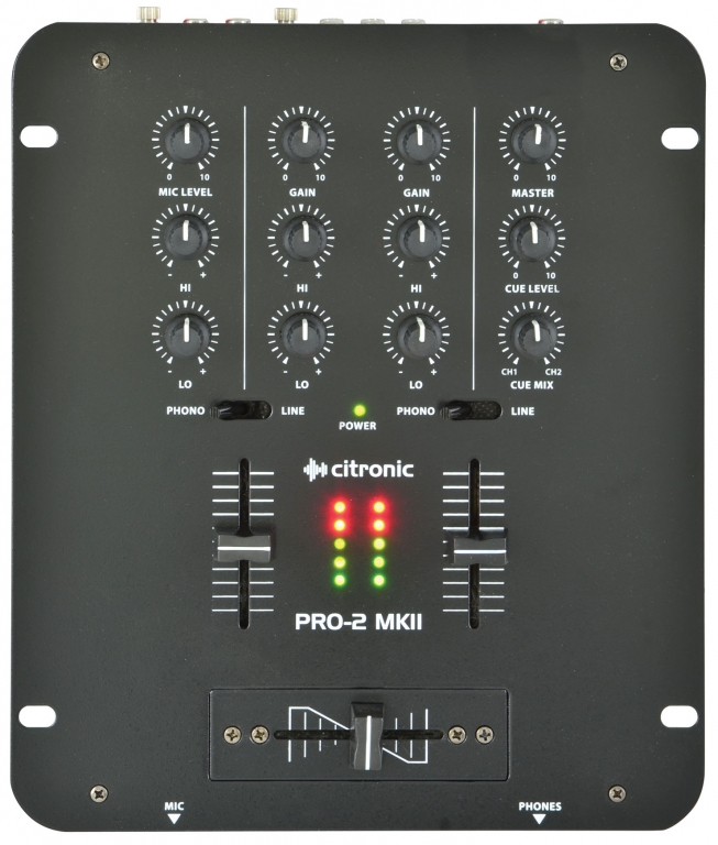 Citronic PRO-2 2Ch 5 Input Mixer Black 172.752UK