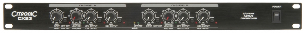 Citronic CX23 2/3-way crossover 1U 170.929UK