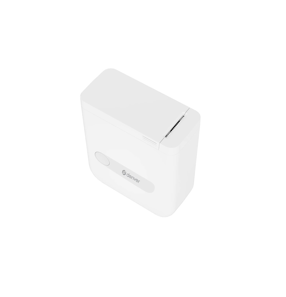 Denver MBP-16W Mini Thermal Label Printer with Bluetooth, Prints via Phone APP, Including 4x Label Rolls