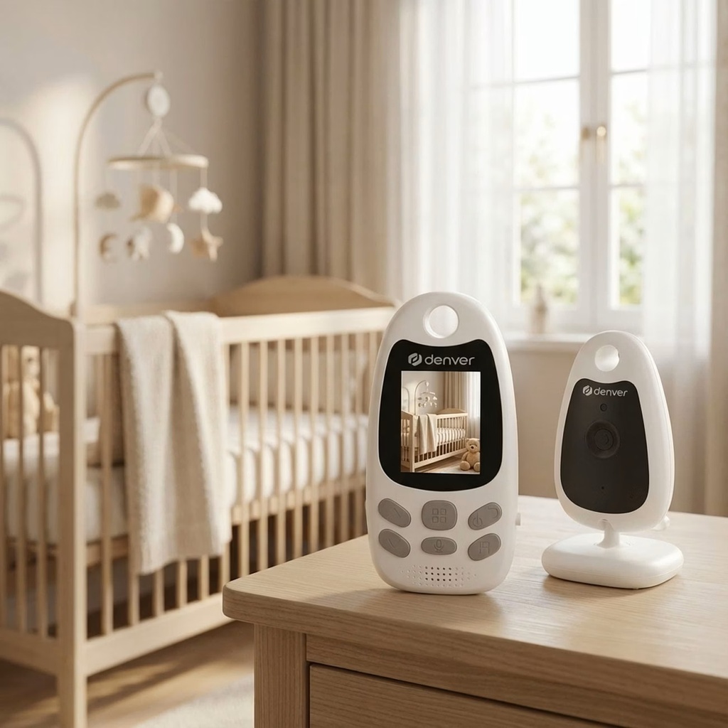 Denver Home Babycam & Monitor Kit Wireless 2.4GHz with Temperature Monitoring BC-250