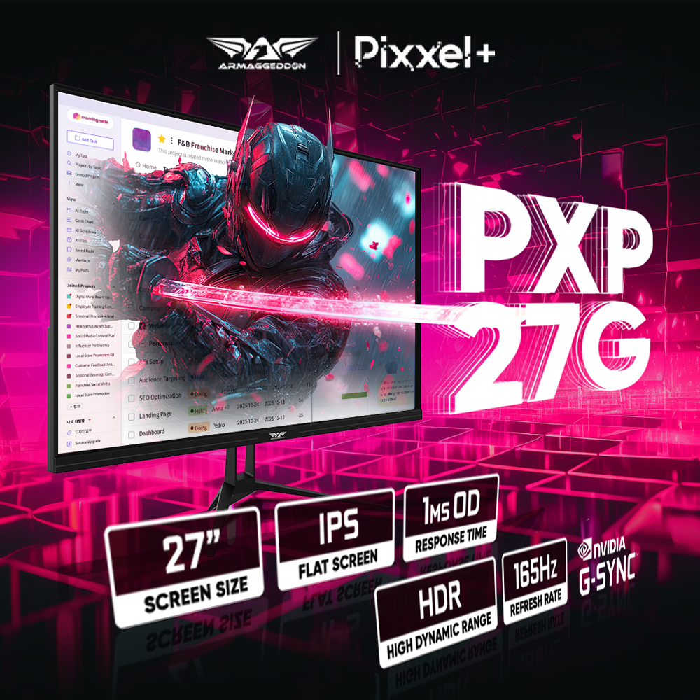 Armaggeddon Gaming Monitor 27'' Slim Frame FHD IPS 165Hz 1ms PXP27G Black
