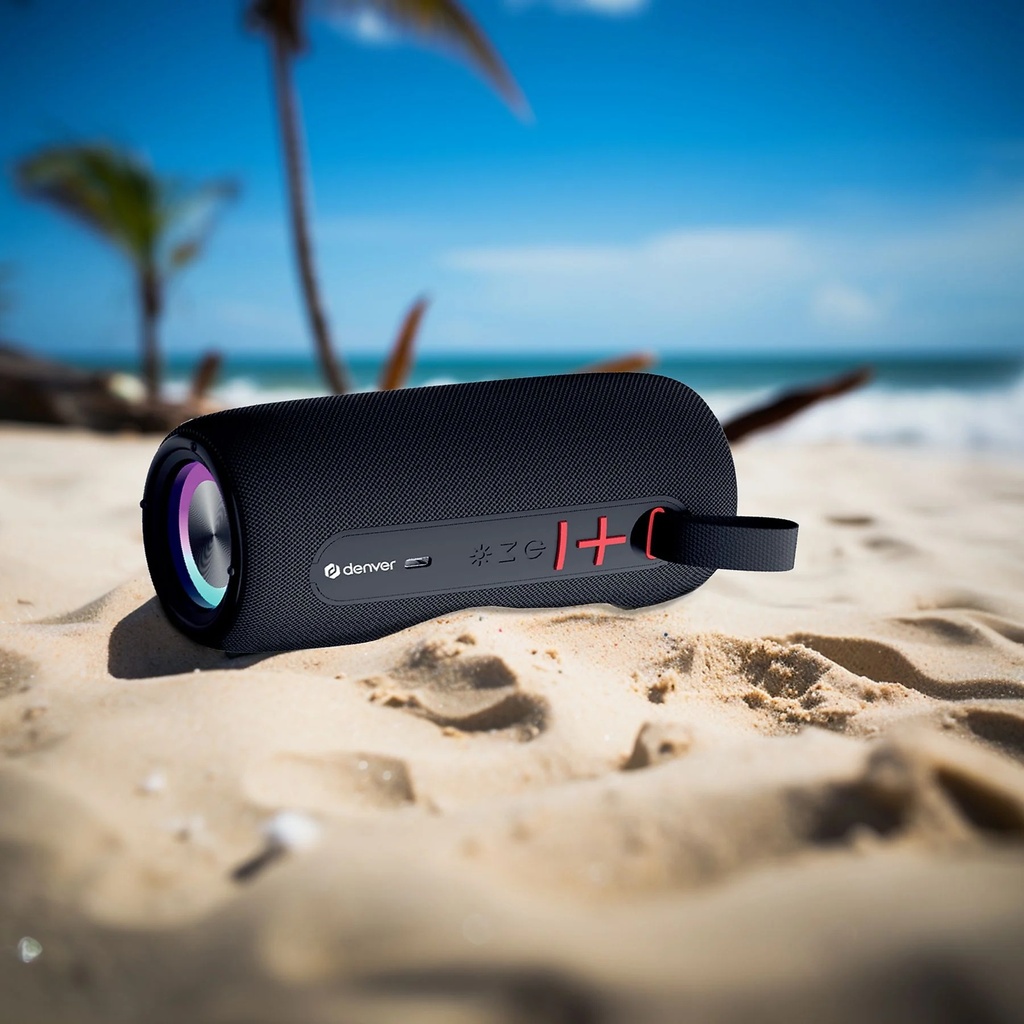 Denver Audio Portable Speaker 10W RMS BT, USB & LED Lights BTL-360B Black