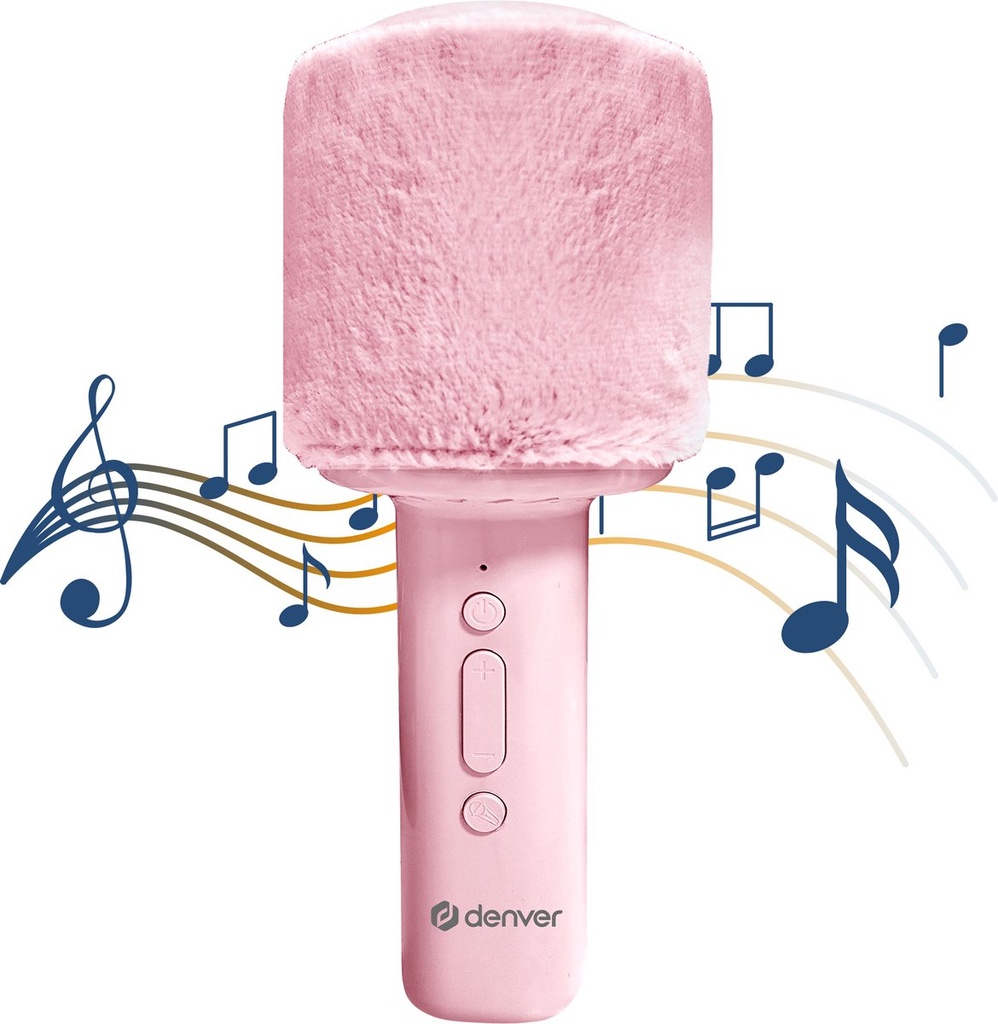 Denver Audio Karaoke Microphone with Built-in Speaker & Bluetooth KMS-30RO Rose