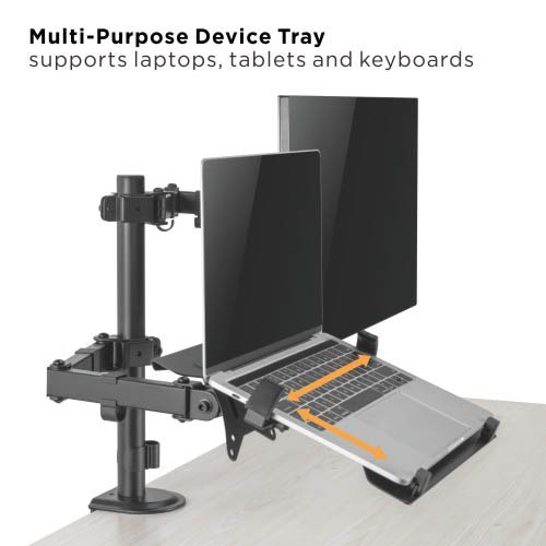 Brateck Monitor Mount Dual with Laptop Tray LDT66-C024ML