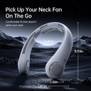 Jisulife Neck Fan Bladeless 5000mAh NECK FAN 4 Grey