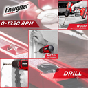 Energizer Power Tool Starter Kit With Cordless Drill /Battery (20V 2A) And Charger