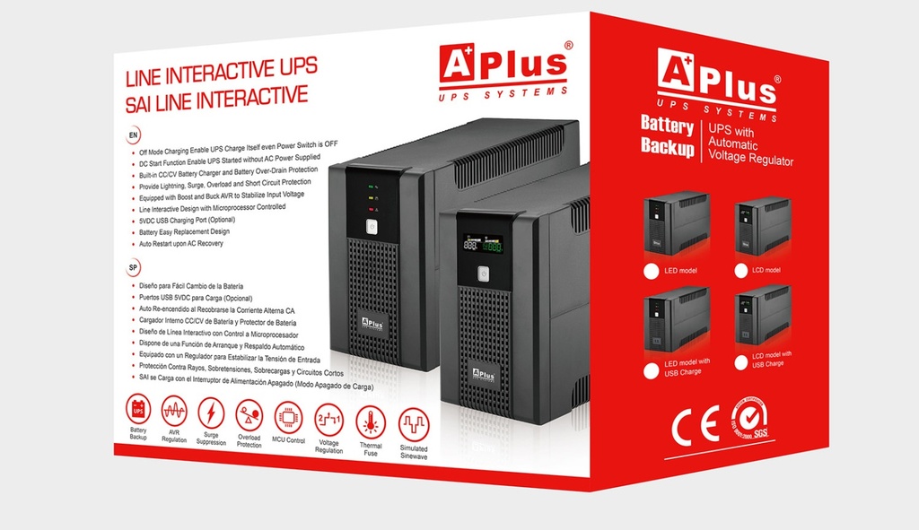 APlus Line Interactive UPS Plus5E-600IEC 600VA/360W