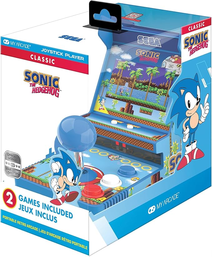 My Arcade Retro 6.8" (3.5") Joystick Player SONIC THE HEDGEHOG (2 Games)