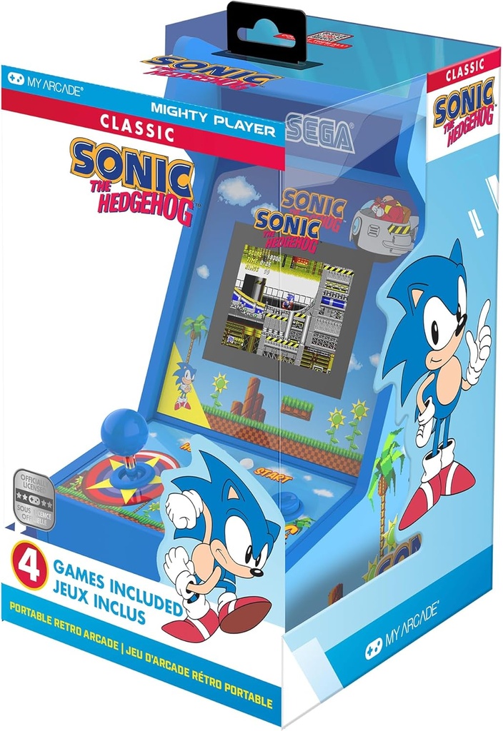 My Arcade Retro 11" (3.5") Mighty Player SONIC THE HEDGEHOG (4 Games)