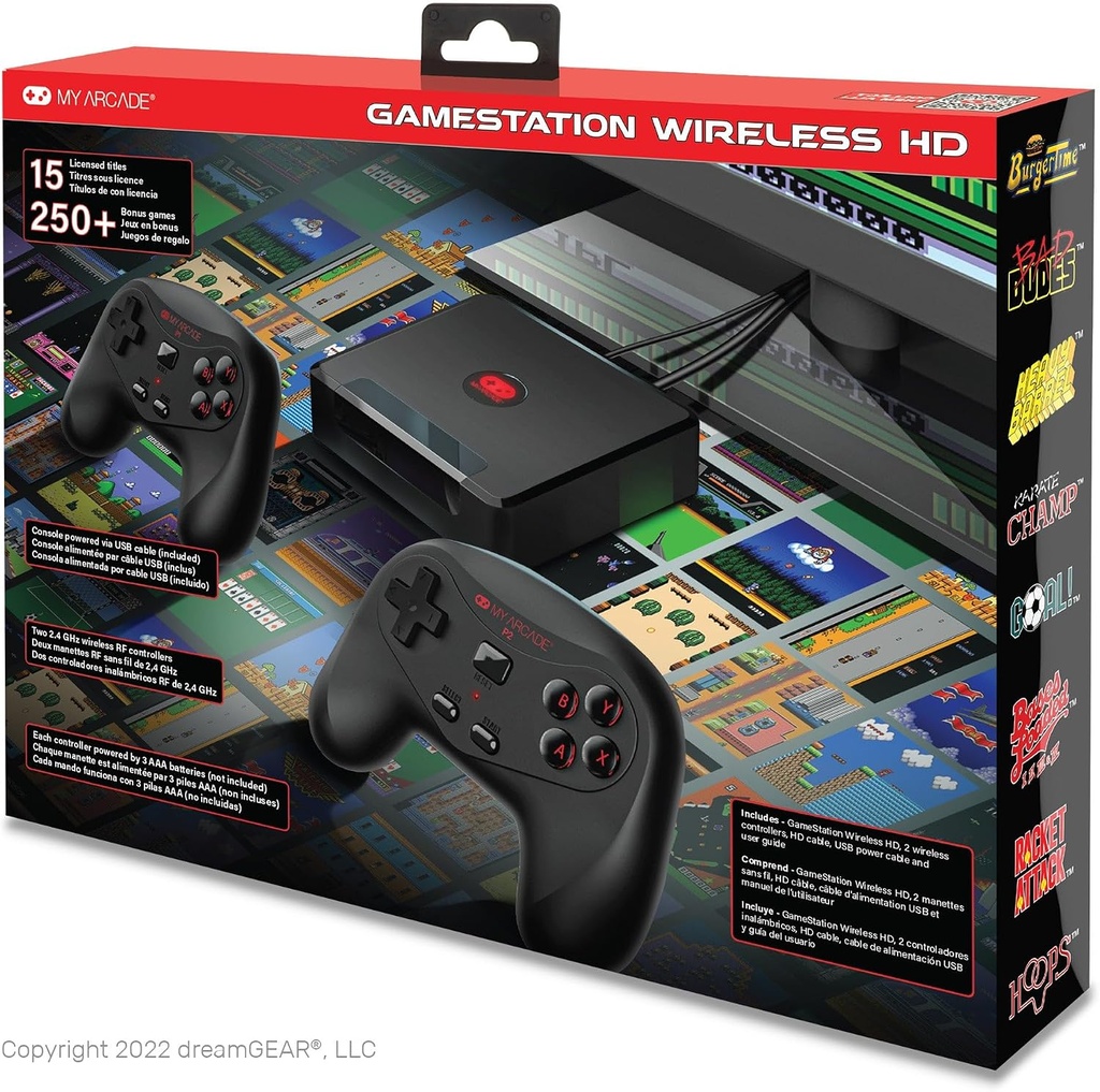 My Arcade GAMESTATION WIRELESS Console Data East & Jaleco (250 Games)