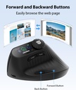 Transformers Mouse Wireless , Vertical Ergonomic, Tri-Mode Bluetooth/2.4G/Wired, LED Screen , Knob Control TF-VM02 Black