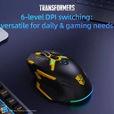 Transformers Gaming Mouse Wireless ,Tri-Mode Bluetooth/2.4G/Wired, USB-C Rechargeable TF-GM01 Black