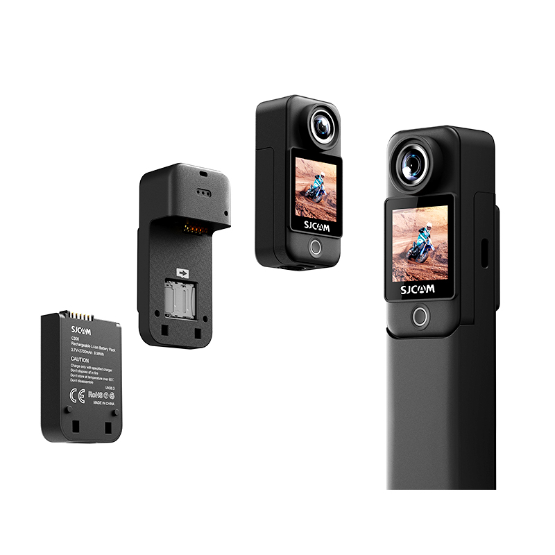SJCAM 6-Axis Pocket Action Camera 4K30FPS Vlog Camera C300 Dual Screen