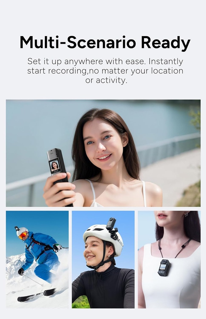 SJCAM 6-Axis Pocket Action Camera 4K30FPS Vlog Camera C300 Dual Screen