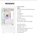 Armaggeddon Gaming Case M-ATX AQUARON DUPLEX 2 CHROMA White (3x Chroma Fans)
