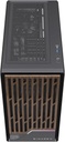 Einarex PC Case mATX PM400 Core, Wood Front Panel, Tempered Glass Side Panel , 1 Rear Fan Pre-Installed, Black