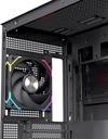 Einarex PC Case ATX S800 RGB, Tempered Glass Front and Side Panel, 4x Pre-Installed Fans, Black
