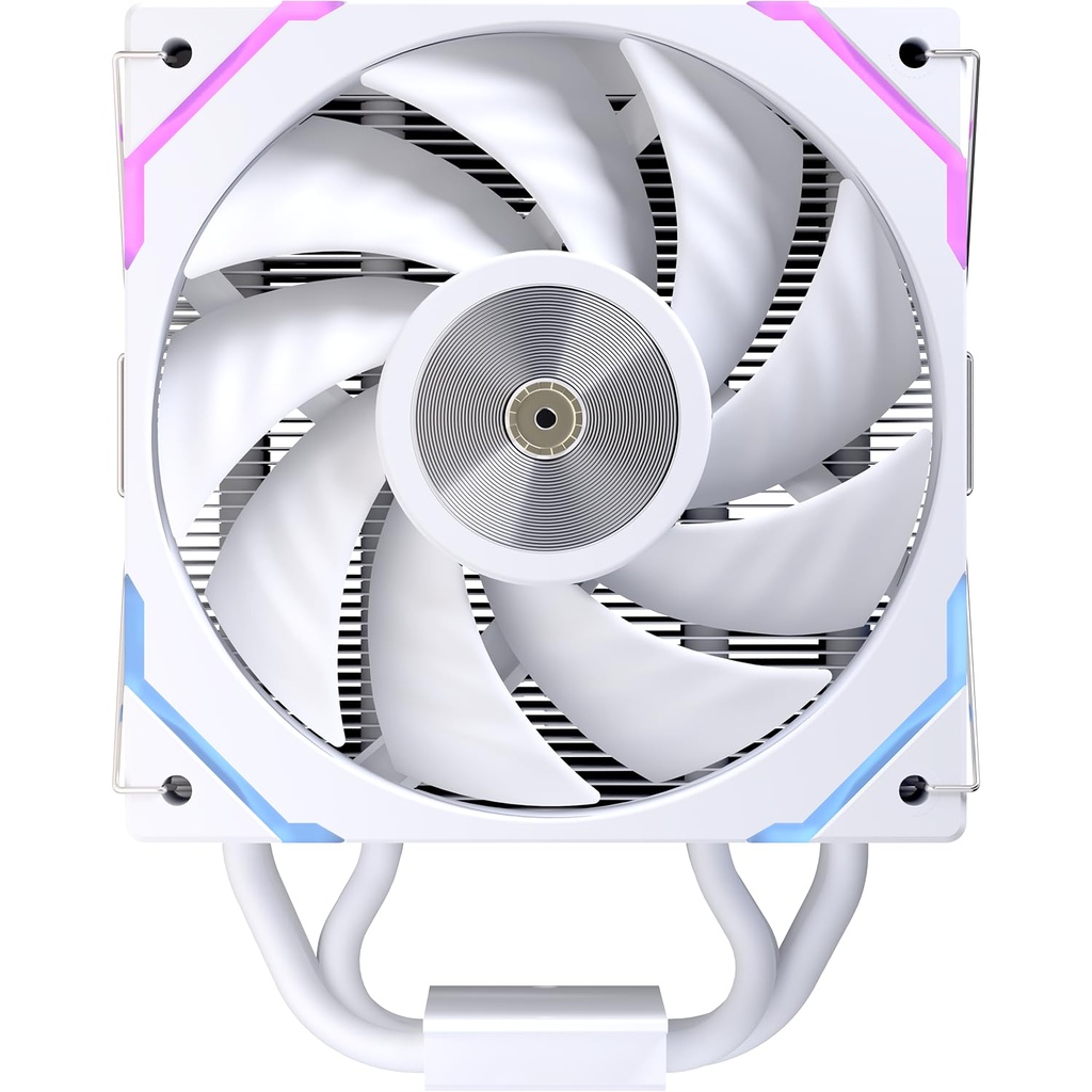 Einarex Gaming Cooling CPU, 4 Copper Heat Pipes, Integrated Display GLIDE G100 White