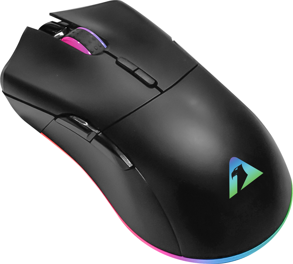Armaggeddon Gaming Mouse Wired 12000CPI Silent , HUANO Switches FALCON V STEALTH Black