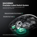 Machenike Wireless Gaming Mouse MK-G7 Tri-Mode Black-White