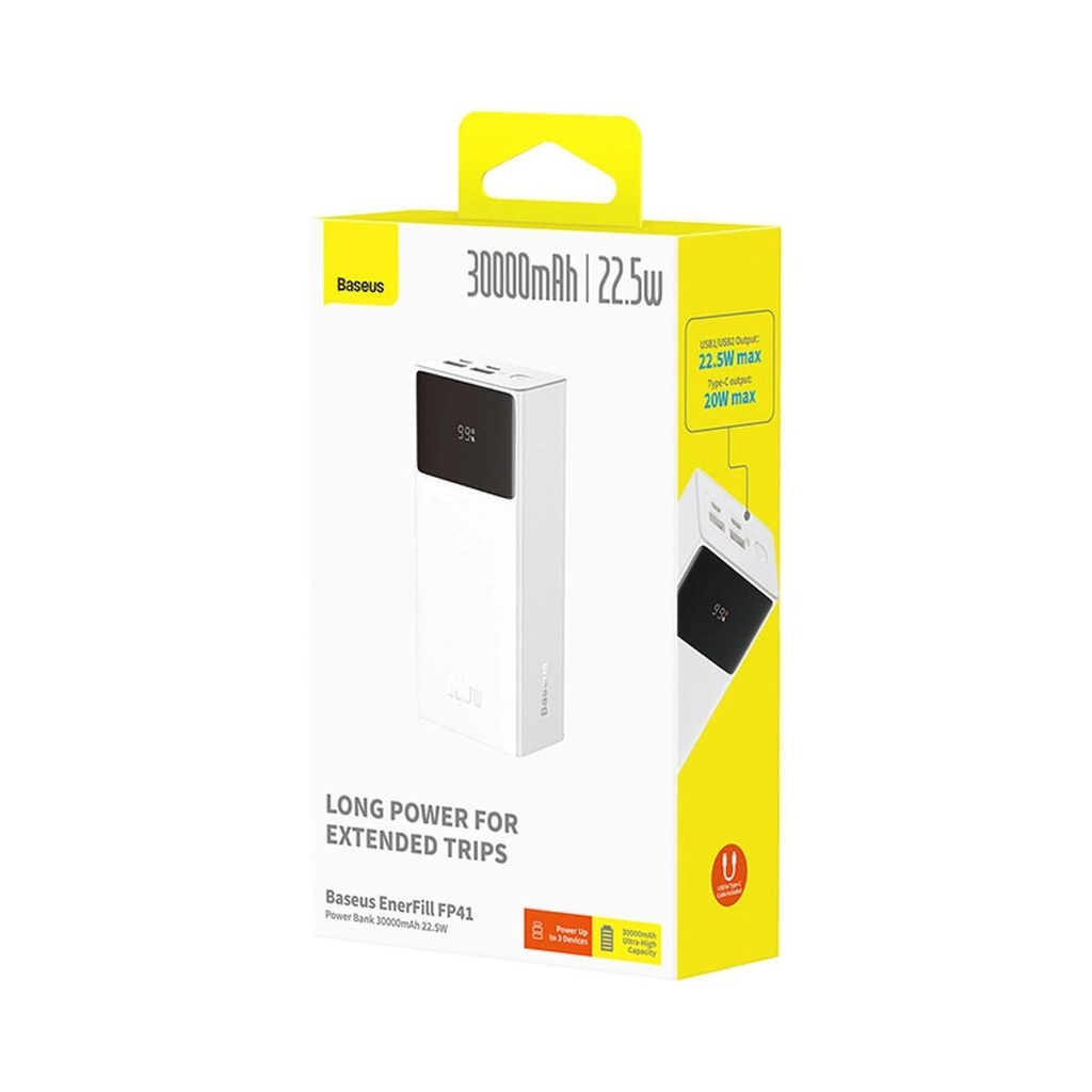 Baseus Powerbank 22.5W 30000mAh EnerFill FP41 White