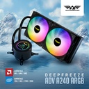 Armaggeddon Gaming Liquid Cooling CPU 2xFans & Display DEEP FREEZE ADV A240 ARGB White