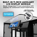 Armaggeddon Gaming Case ATX AQUARON X-CURVE VISION 8 with LCD Display & 8 x ARGB Fans White