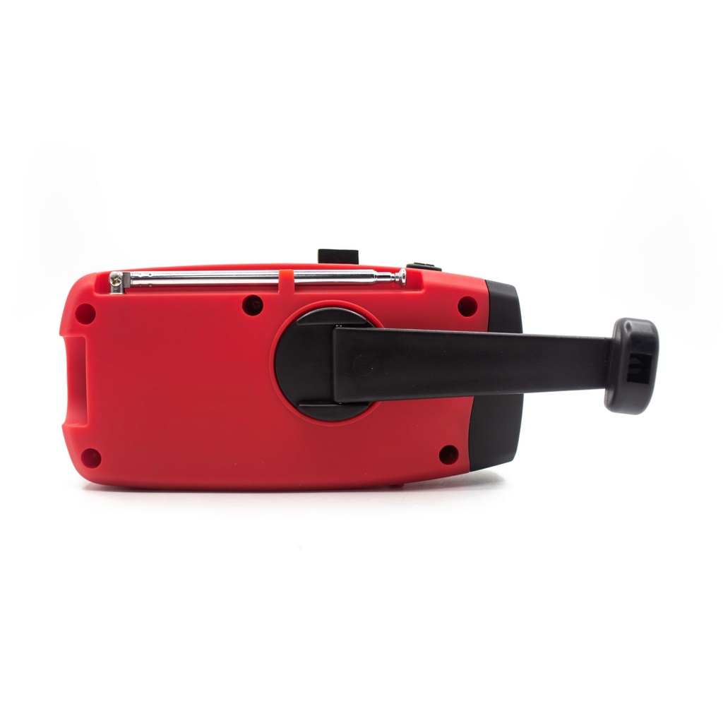 Denver AUDIO Radio Portable Solar & Crank Powered with Flashlight & SOS Function SCR-2007 Red