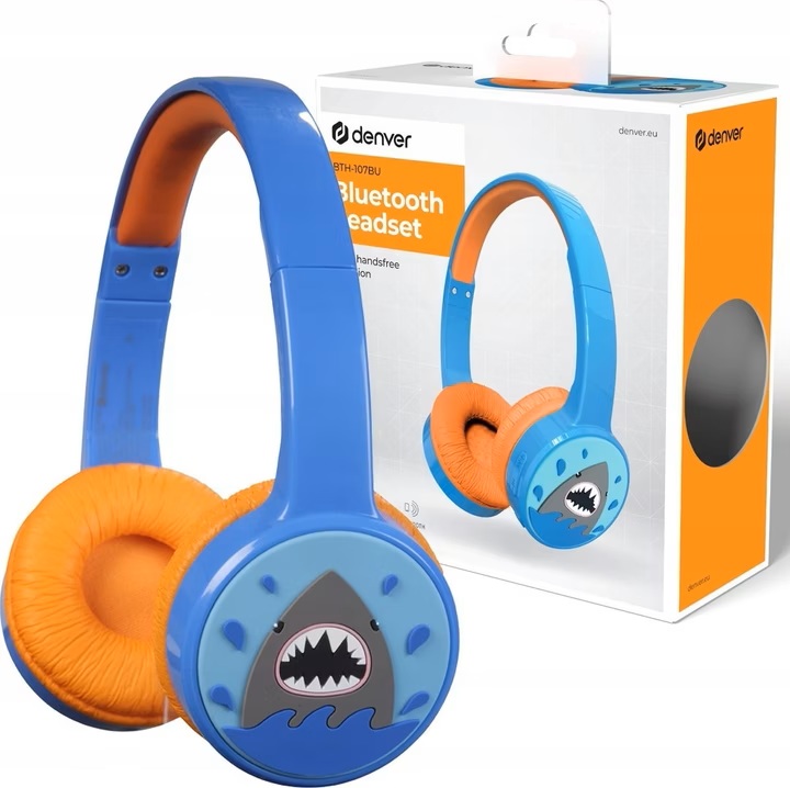 Denver KIDS Audio Wireless Bluetooth Headset BTH-107BU Blue (Shark)